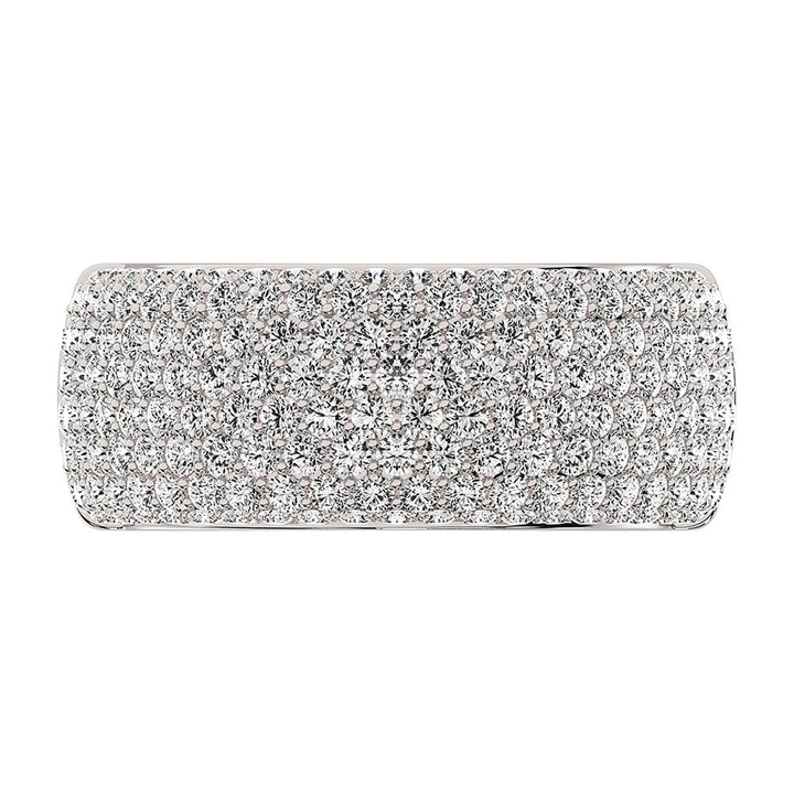 14K White Gold 1/2 Ct.Tw. Diamond Pave Set Mens Band