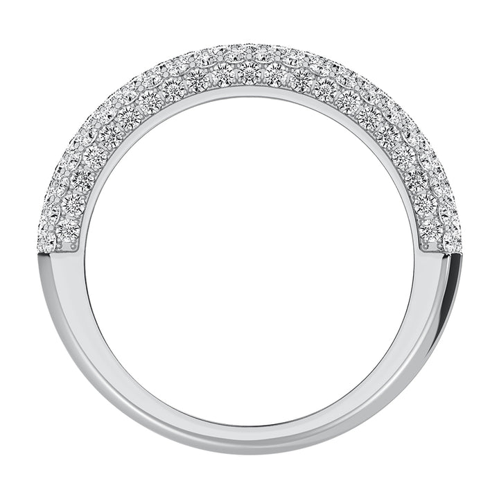 14K White Gold 1/2 Ct.Tw. Diamond Pave Set Mens Band
