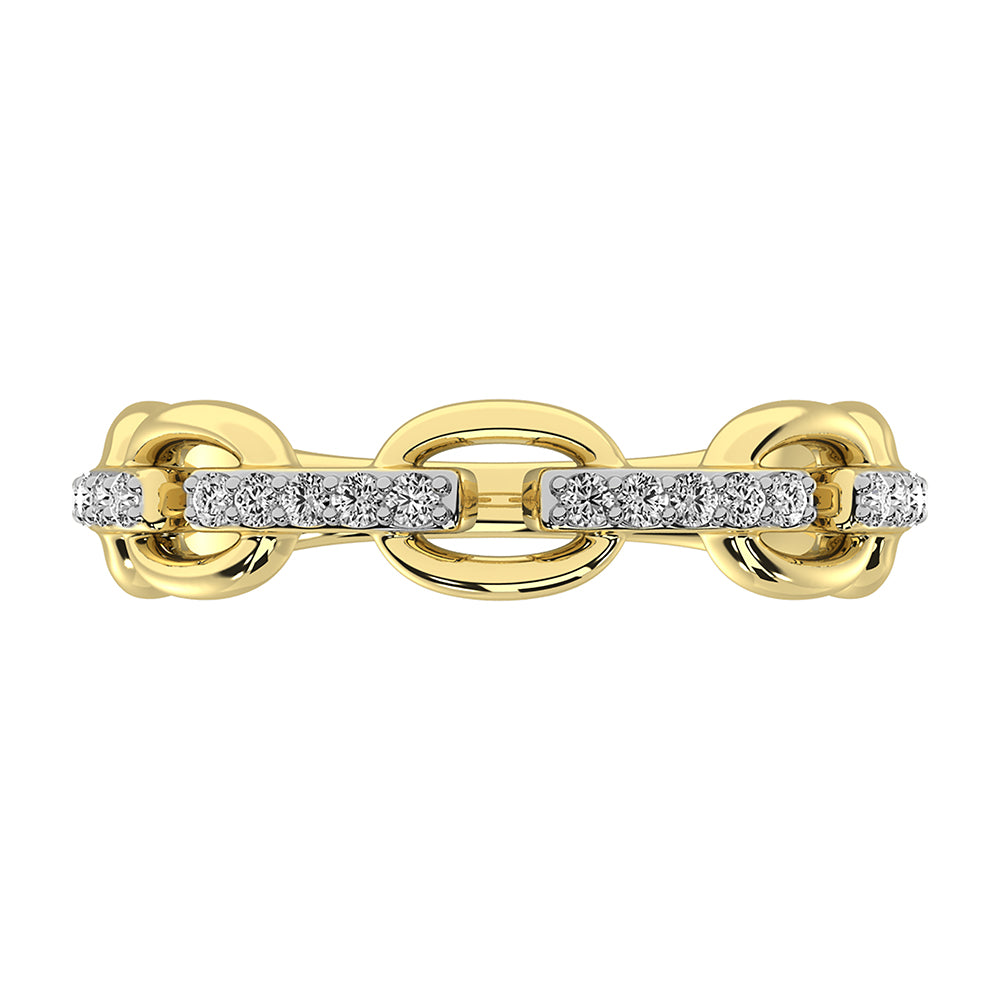 10K Yellow Gold 1/5 Ct.Tw. Diamond Fashion Ring