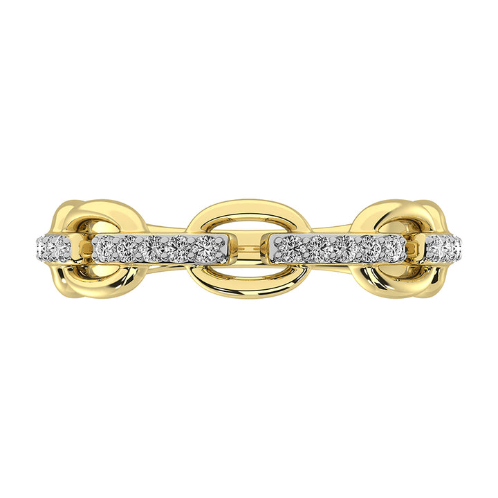 10K Yellow Gold 1/5 Ct.Tw. Diamond Fashion Ring