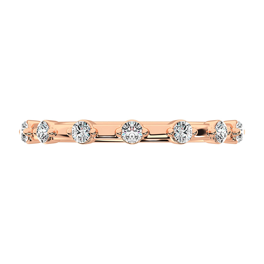14K Rose Gold 1/5 Ct.Tw. Diamond Stack Bands