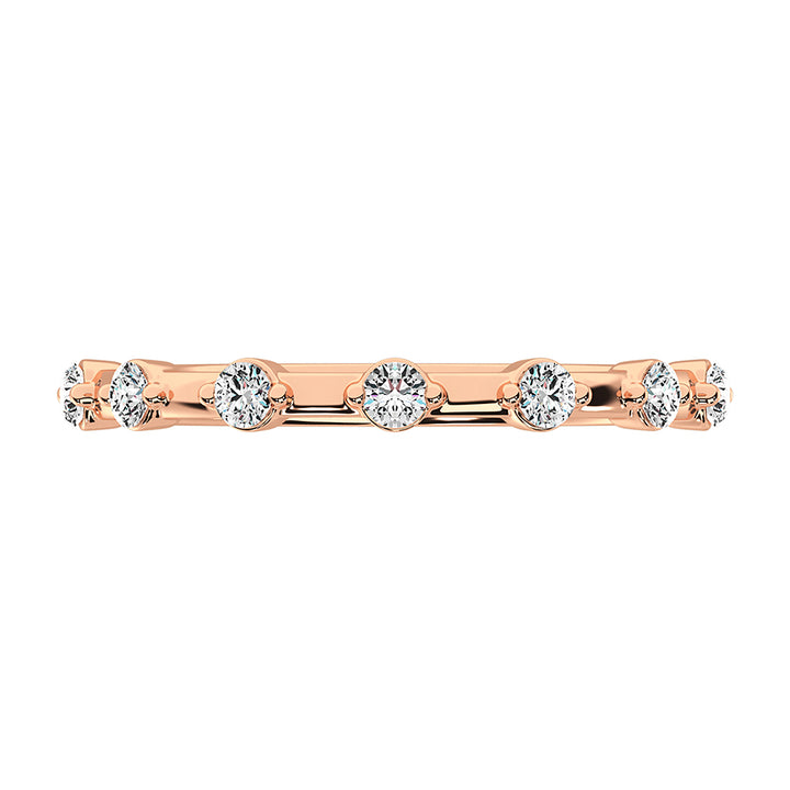 14K Rose Gold 1/5 Ct.Tw. Diamond Stack Bands
