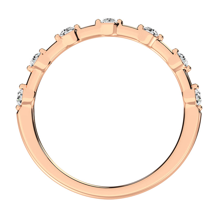 14K Rose Gold 1/5 Ct.Tw. Diamond Stack Bands