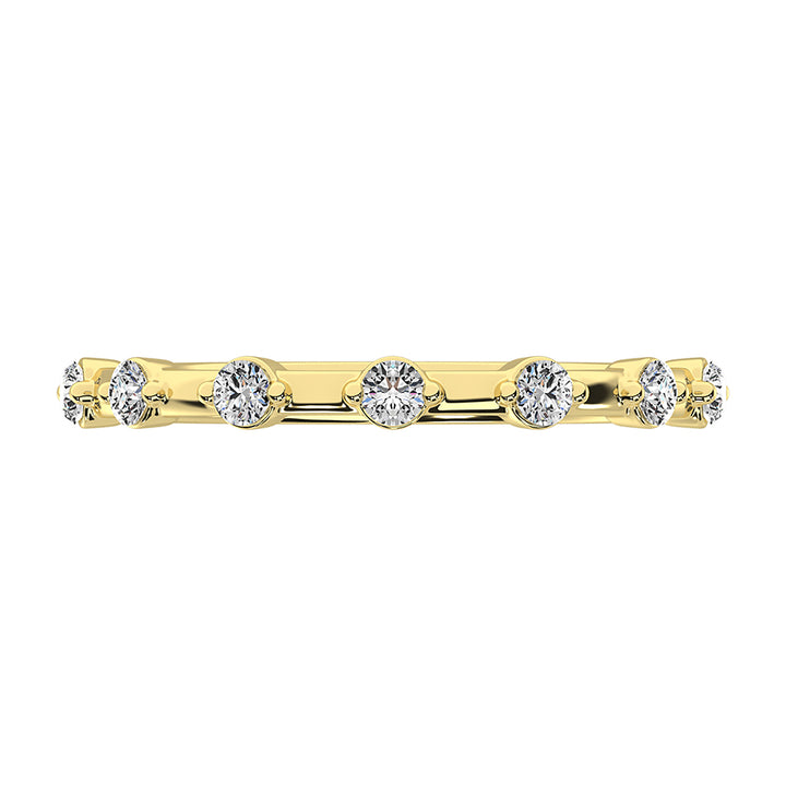 14K Yellow Gold 1/10 Ct.Tw. Diamond Stack Bands