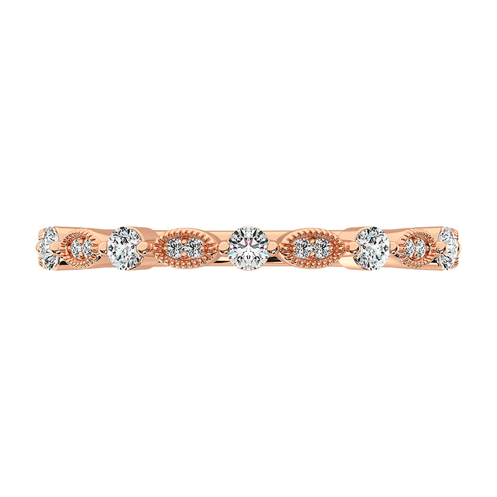 14K Rose Gold 1/5 Ct.Tw. Diamond Stack Bands