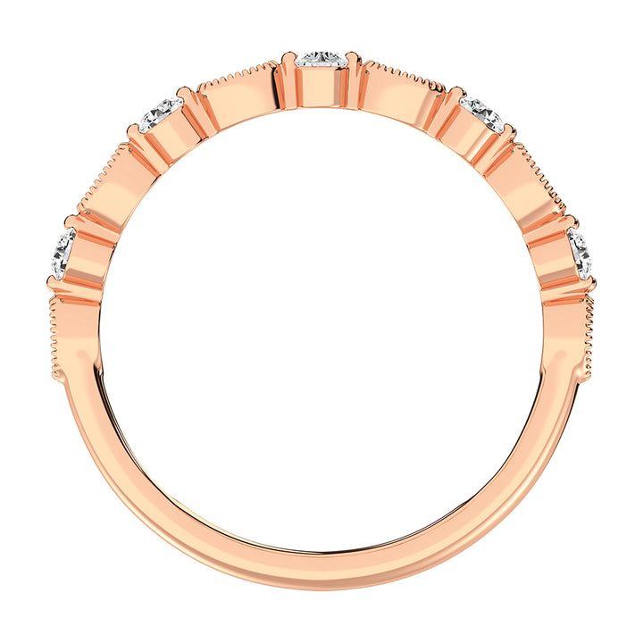 14K Rose Gold 1/5 Ct.Tw. Diamond Stack Bands