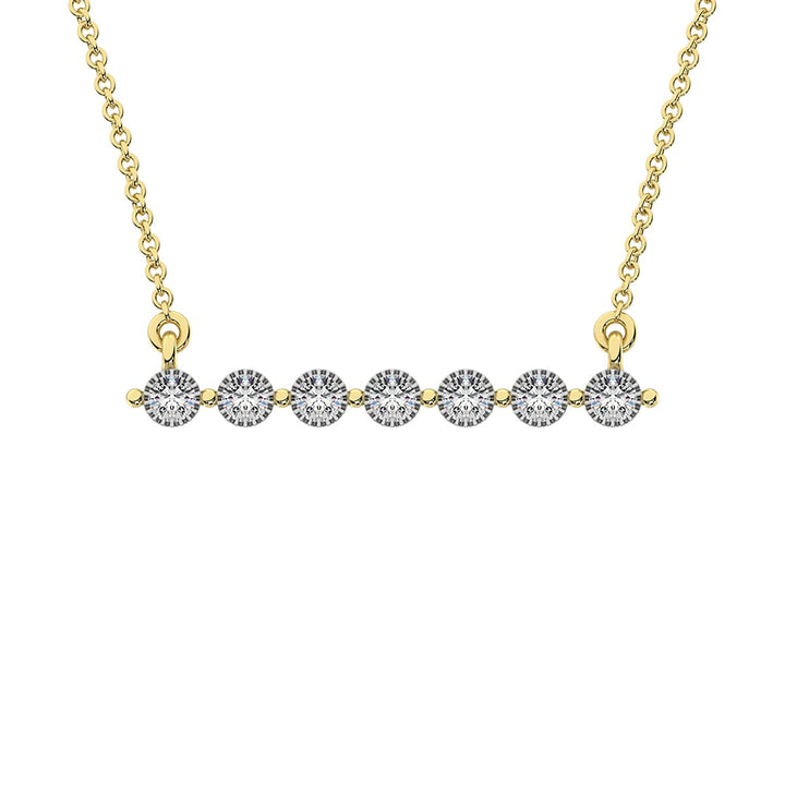 10K Yellow Gold 1/5 Ct.Tw. Diamond Fashion Necklace