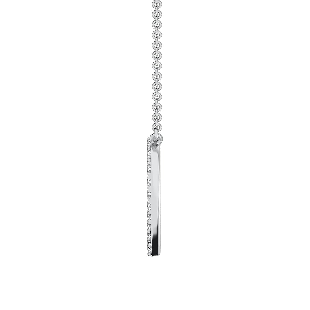 10K White Gold 1/2 Ct.Tw. Diamond Heart Necklace