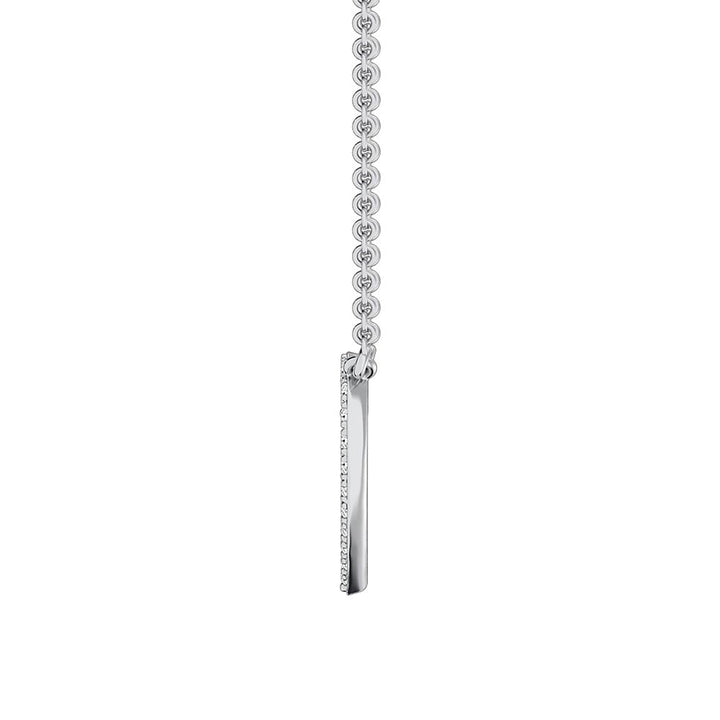 10K White Gold Diamond 1 Ct.Tw. Heart Necklace