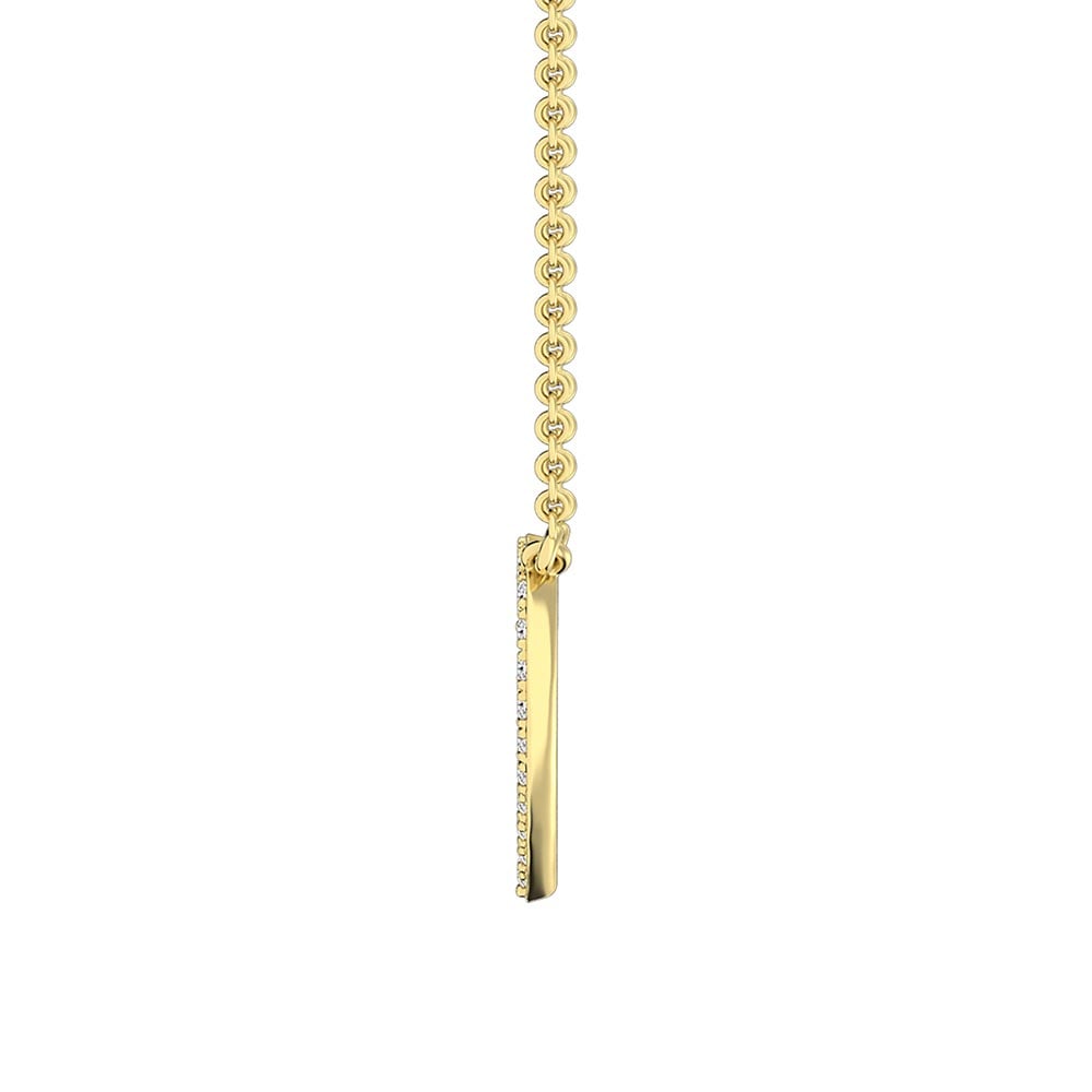 10K Yellow Gold Diamond 1 Ct.Tw. Heart Necklace