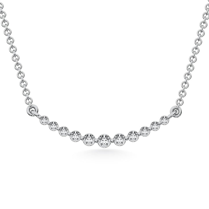 14K White Gold 1/4 Ct.Tw. Diamond Necklace