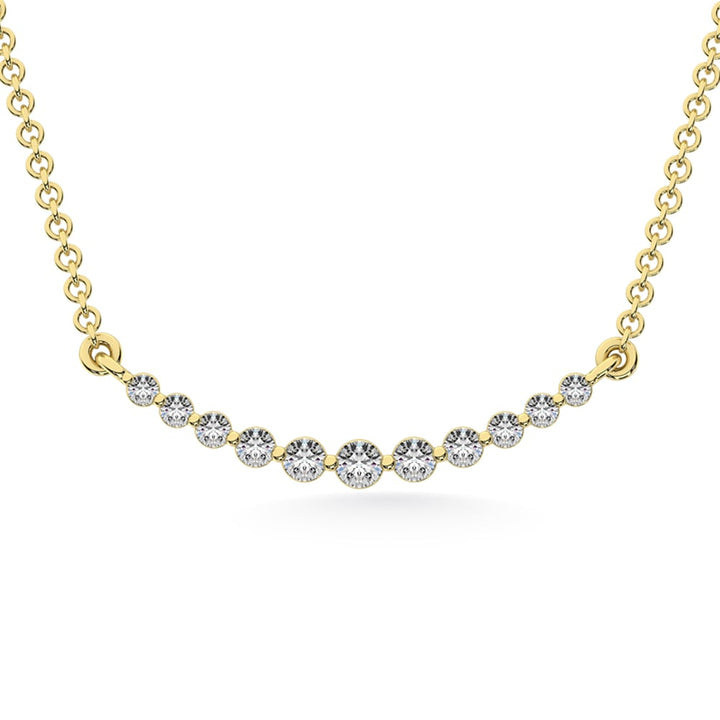 14K Yellow Gold 1/4 Ct.Tw. Diamond Necklace