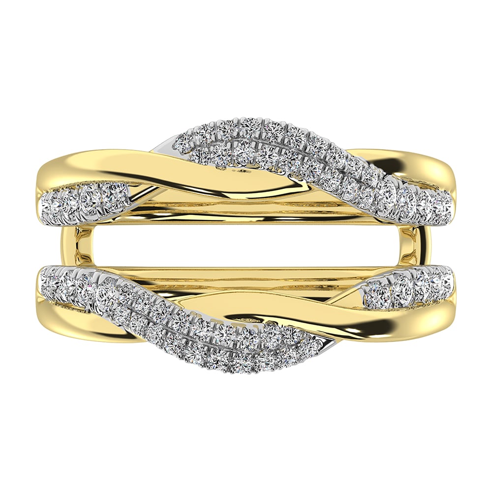10K Yellow Gold 1/2 Ct.Tw. Diamond Guard Ring