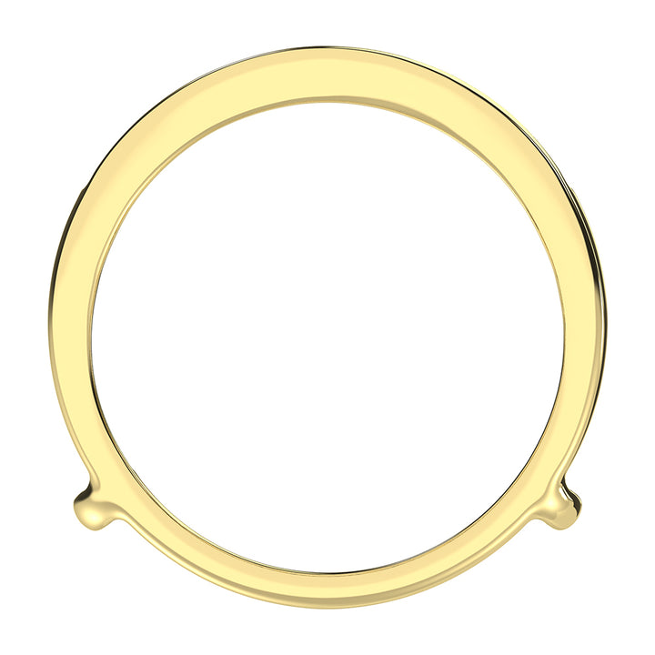14K Yellow Gold 1/2 Ct.Tw. Diamond Round and Baguette Guard Ring