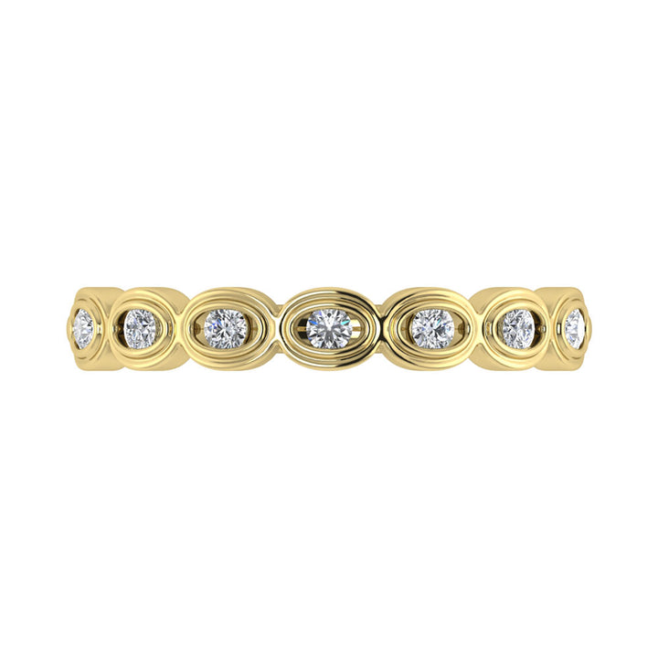 Diamond 1/6 Ct.Tw. Stack Band in 10K Yellow Gold