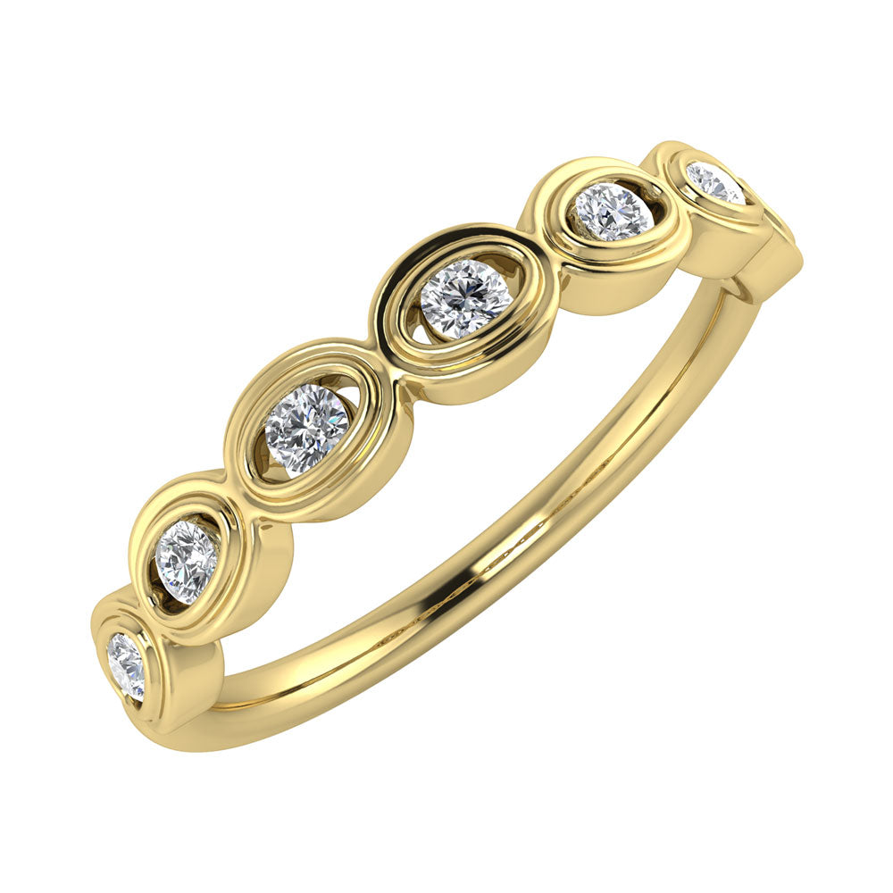 Diamond 1/6 Ct.Tw. Stack Band in 10K Yellow Gold