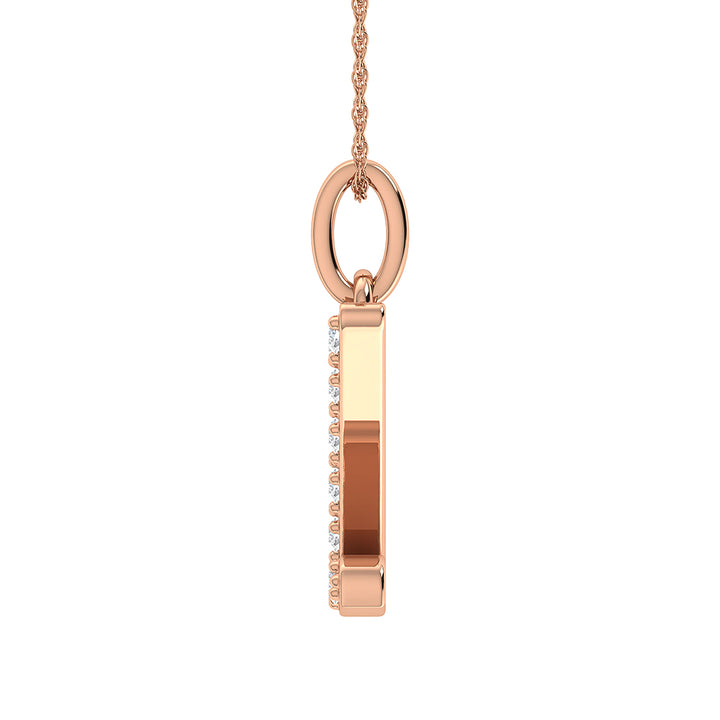 Diamond 1/8 Ct.Tw. Letter Z Pendant in 10K Rose Gold
