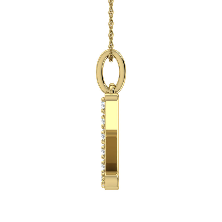 Diamond 1/8 Ct.Tw. Letter Z Pendant in 10K Yellow Gold