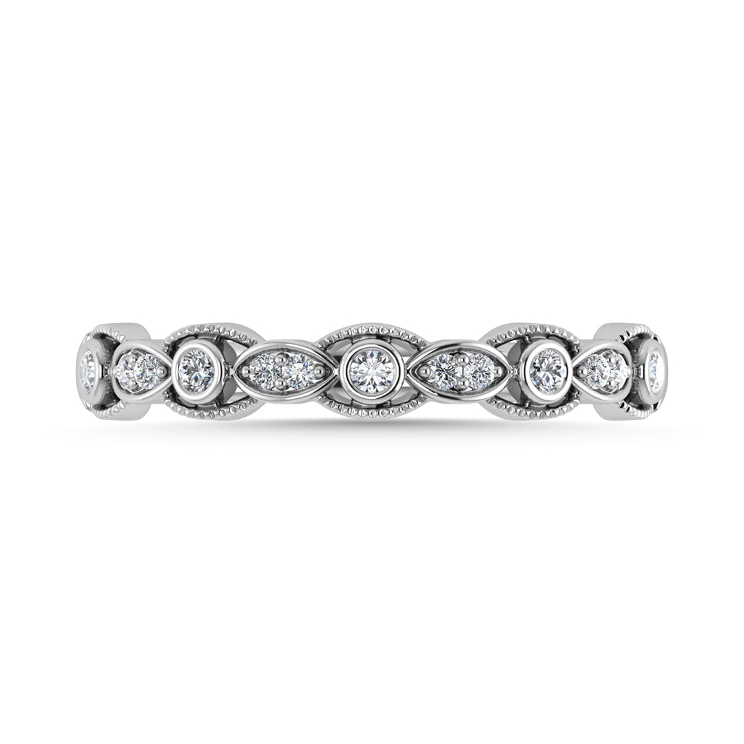 Diamond 1/10 Ct.Tw. Stackable Band in 14K White Gold