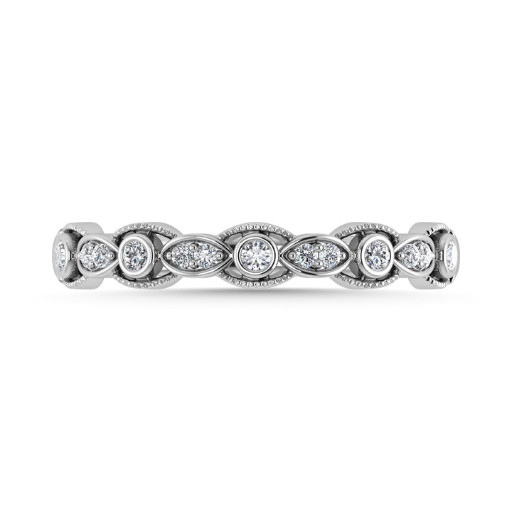 Diamond 1/10 Ct.Tw. Stackable Band in 14K White Gold