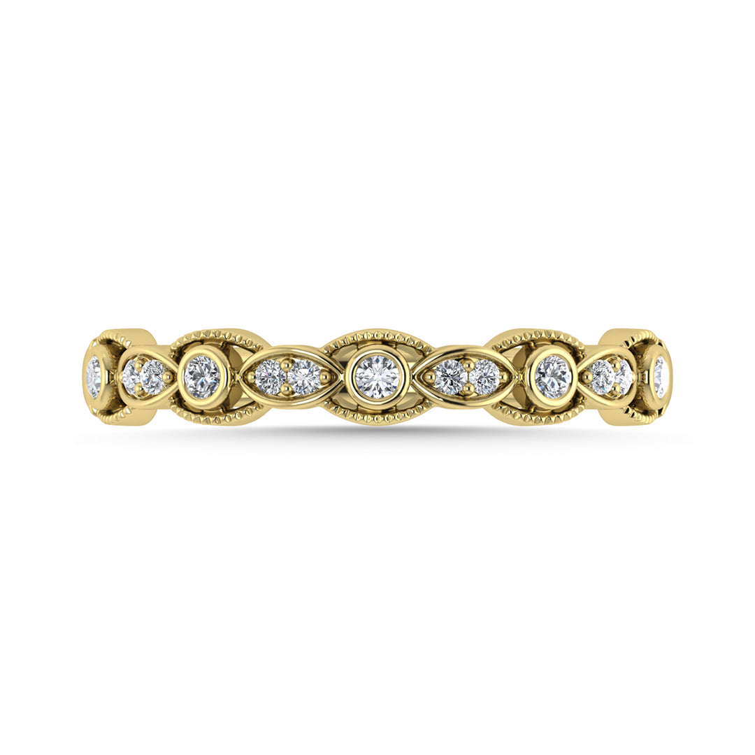 Diamond 1/10 Ct.Tw. Stackable Band in 14K Yellow Gold