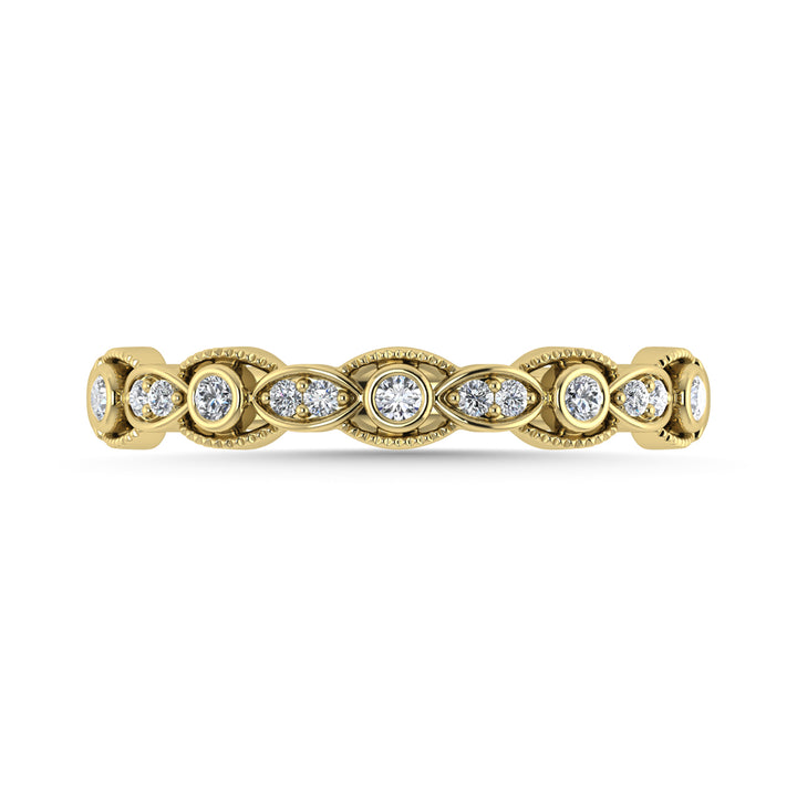 Diamond 1/10 Ct.Tw. Stackable Band in 14K Yellow Gold
