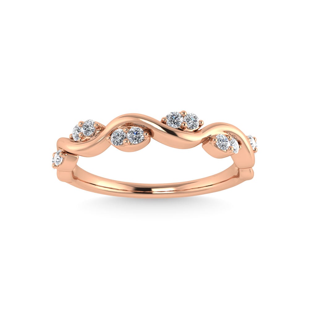 Diamond 1/6 Ct.Tw. Stack Band in 14K Rose Gold