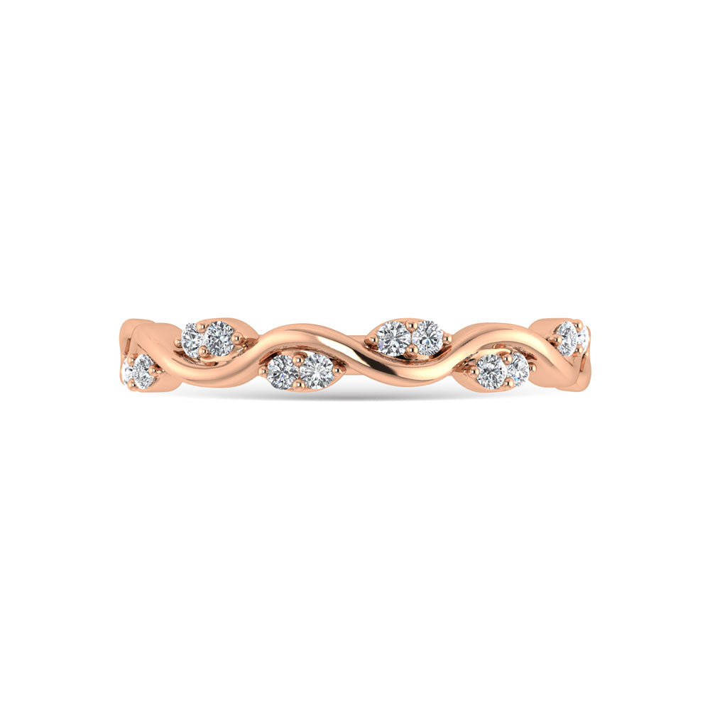 Diamond 1/6 Ct.Tw. Stack Band in 14K Rose Gold