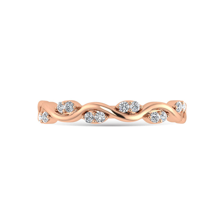 Diamond 1/6 Ct.Tw. Stack Band in 14K Rose Gold