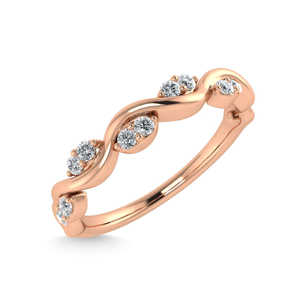 Diamond 1/6 Ct.Tw. Stack Band in 14K Rose Gold