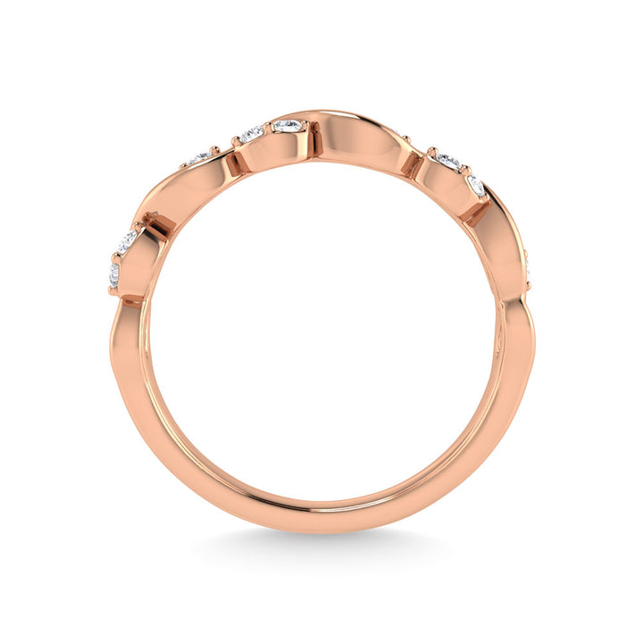 Diamond 1/6 Ct.Tw. Stack Band in 14K Rose Gold