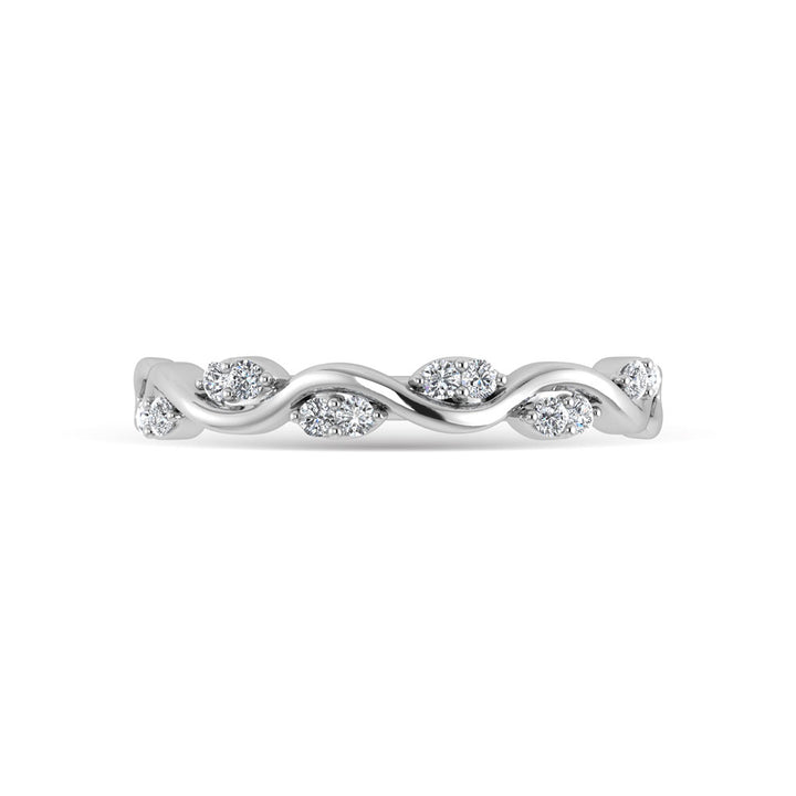 Diamond 1/6 Ct.Tw. Stack Band in 14K White Gold