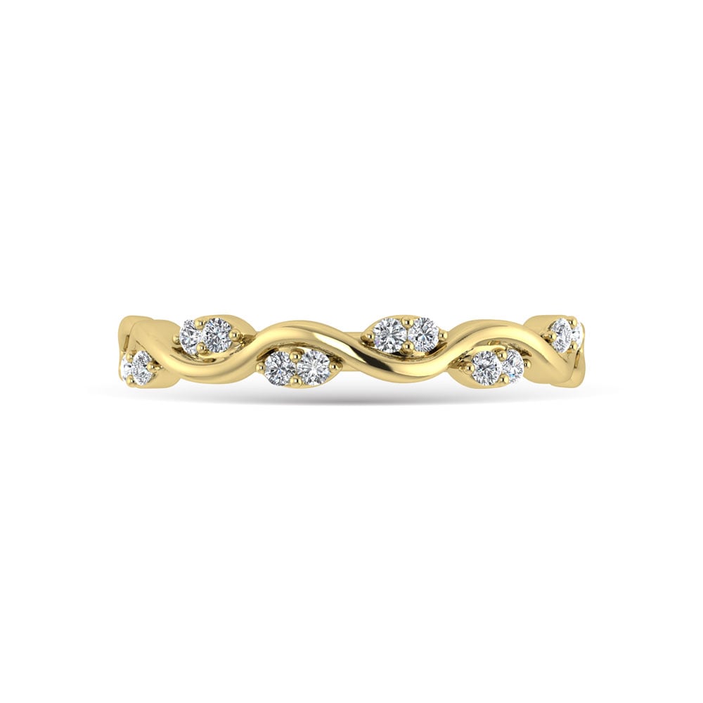 Diamond 1/6 Ct.Tw. Stack Band in 14K Yellow Gold