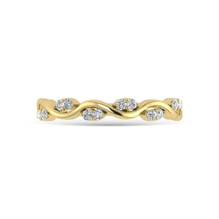 Diamond 1/6 Ct.Tw. Stack Band in 14K Yellow Gold