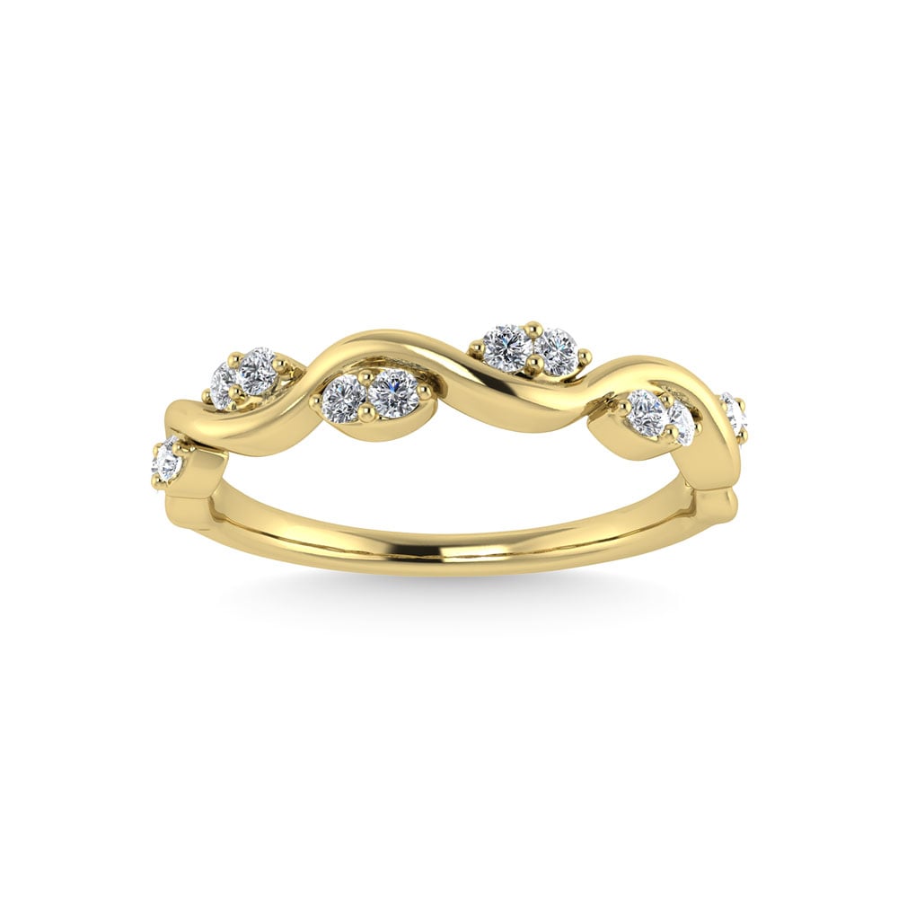 Diamond 1/6 Ct.Tw. Stack Band in 14K Yellow Gold