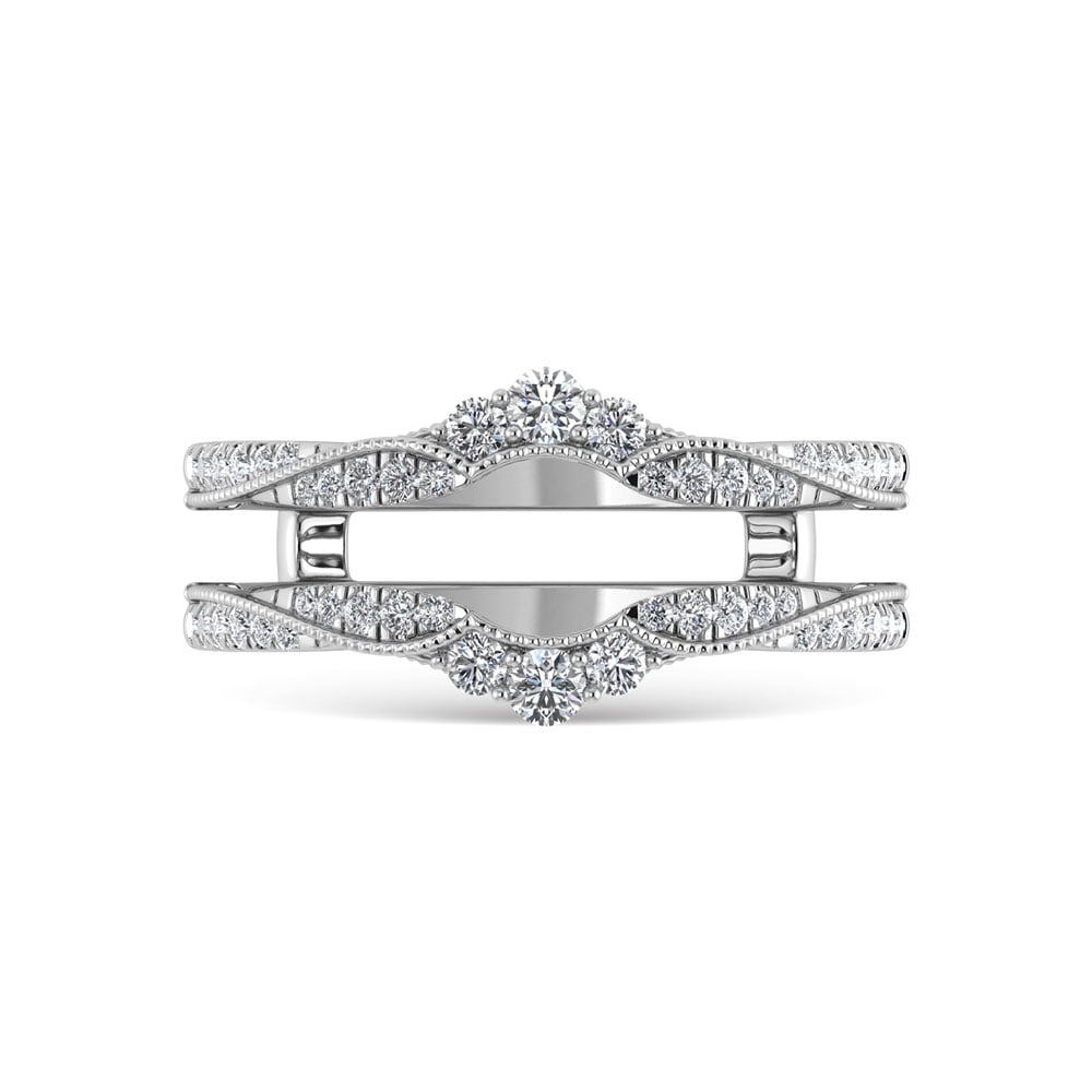 Diamond 1/3 Ct.Tw. Guard Ring in 14K White Gold