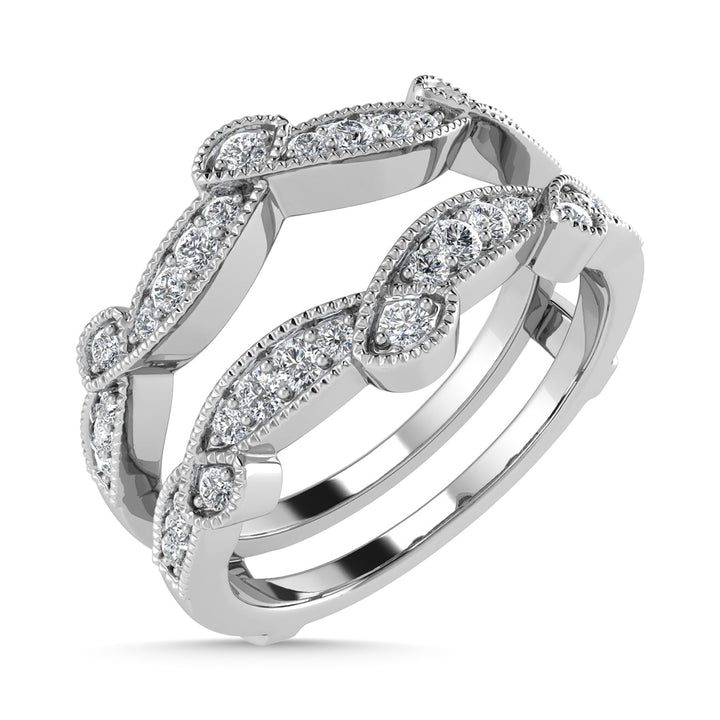 Diamond 1/4 Ct.Tw. Guard Ring in 14K White Gold
