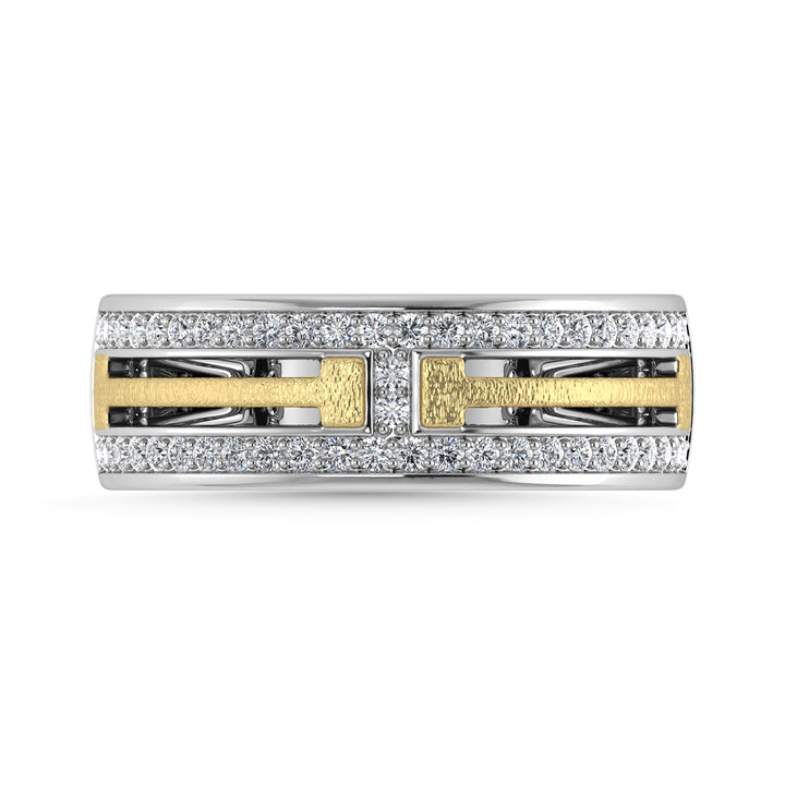 Diamond 1/2 Ct.Tw. Mens Fashion Ring in 14K Two Tone