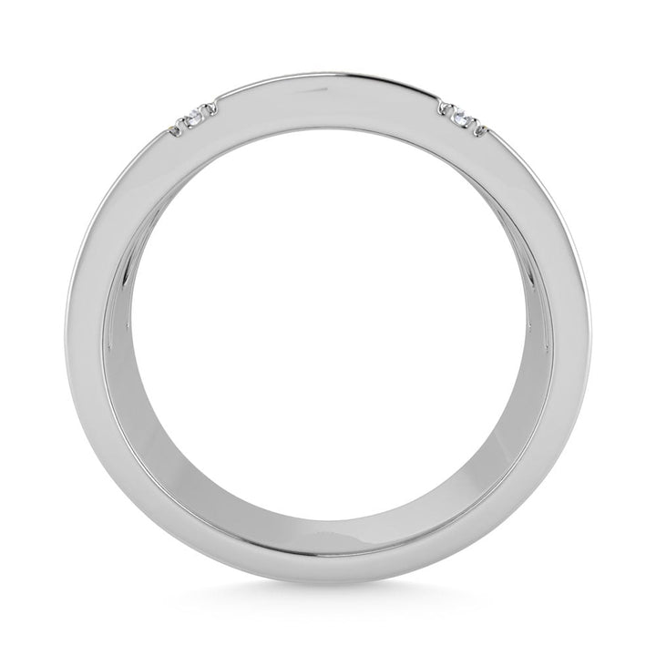 14K White Gold 1/3 Ct.Tw. Diamond Mens Band