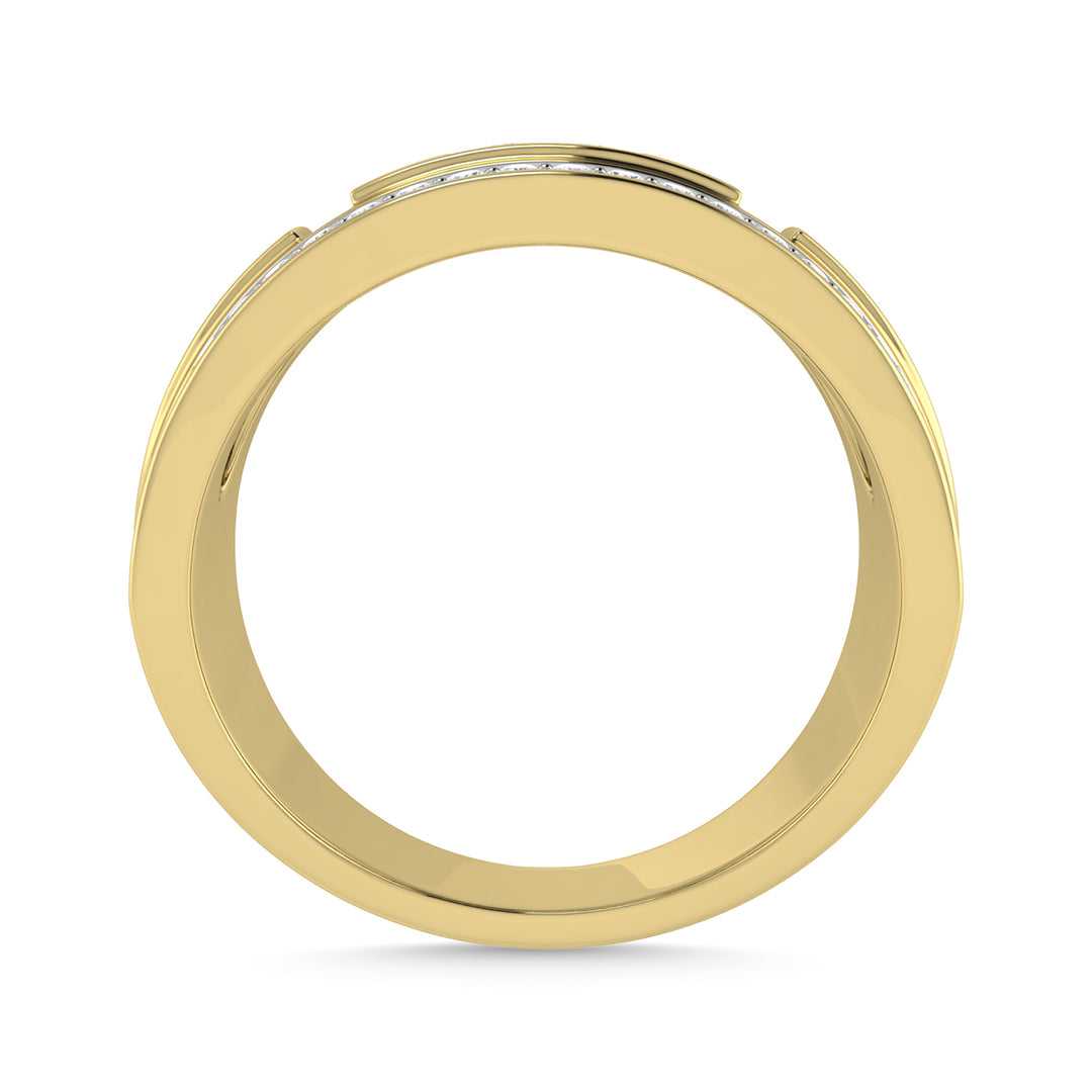 Diamond 3/4 Ct.Tw. Mens Wedding Band in 14K Yellow Gold