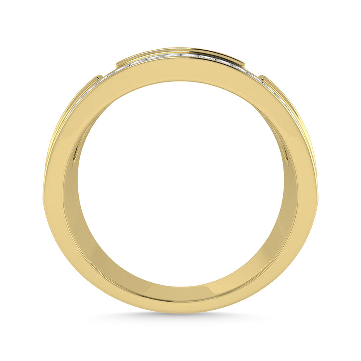 Diamond 3/4 Ct.Tw. Mens Wedding Band in 14K Yellow Gold