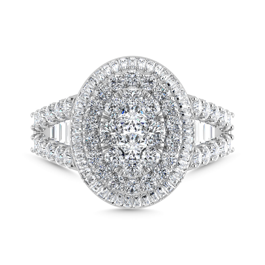 Diamond 2 1/3 Ct.Tw. Engagement Ring in 14K White Gold