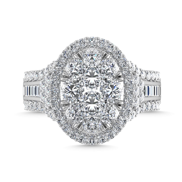 Diamond 2 3/4 Ct.Tw. Engagement Ring in 14K White Gold