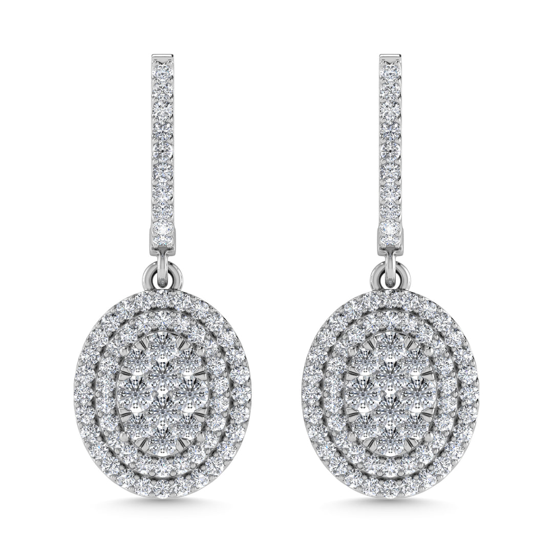 Diamond 1 Ct.Tw. Dangler Earrings in 14K White Gold
