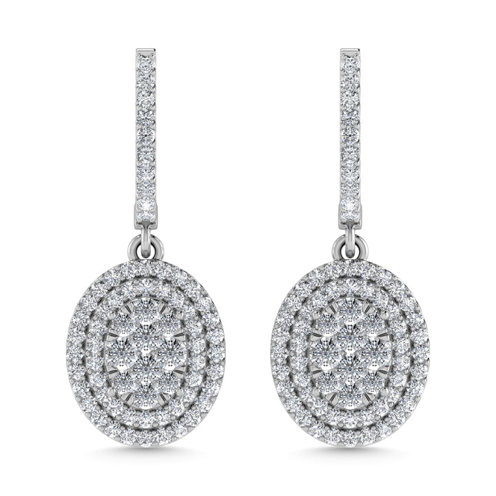 Diamond 1 Ct.Tw. Dangler Earrings in 14K White Gold