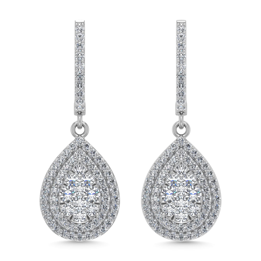 Diamond 7/8 Ct.Tw. Dangler Earrings in 14K White Gold