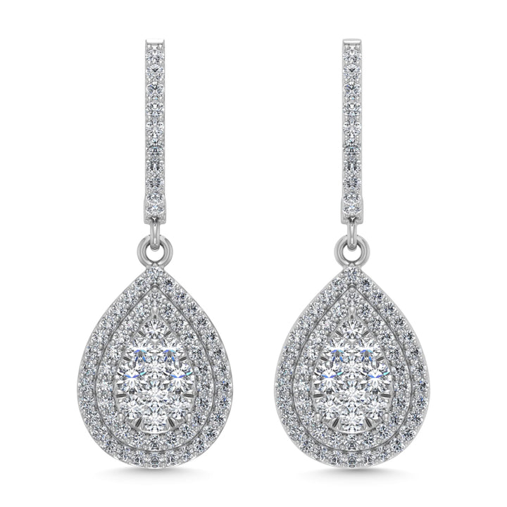 Diamond 7/8 Ct.Tw. Dangler Earrings in 14K White Gold