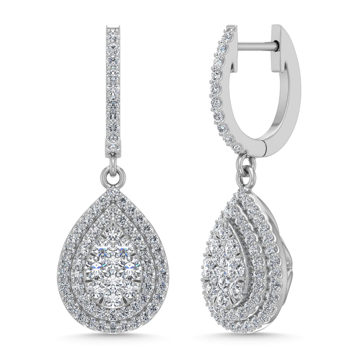 Diamond 7/8 Ct.Tw. Dangler Earrings in 14K White Gold