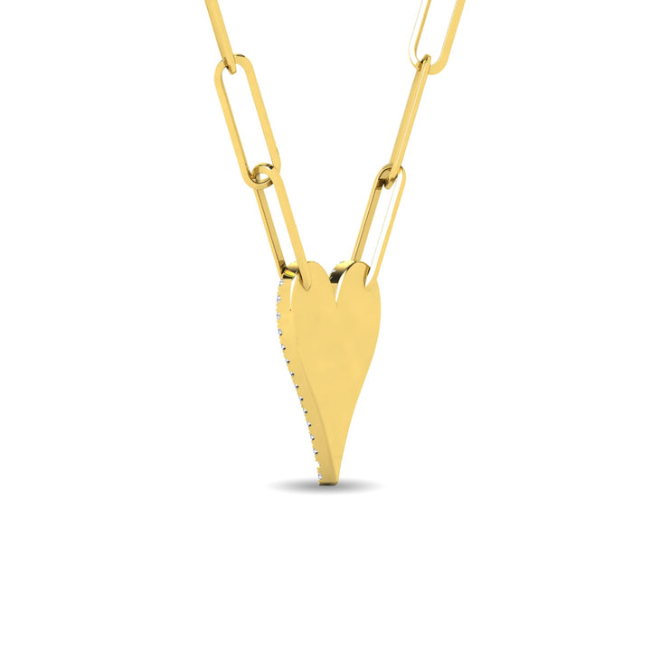 Diamond 1/4 Ct.Tw. Heart Pendant in 10K Yellow Gold