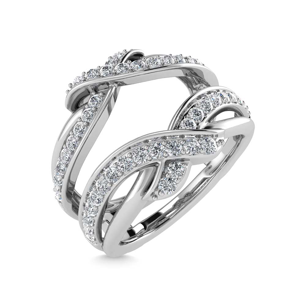 14K White Gold Diamond 1 Ct.Tw. Guard Ring